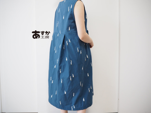 尺碼豐富[XS-4L]鵝絨刺繡連衣裙 第3張的照片