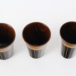 ＜単品＞香川漆器 ゴールドラインカップ（全3色・3サイズ） 4枚目の画像
