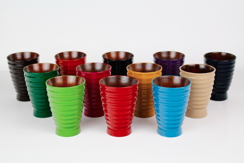 ＜単品＞香川漆器 筋入カップ（全12色）