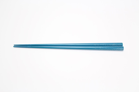 香川漆器 お箸(青) 梨地 選べる3サイズ 1枚目の画像