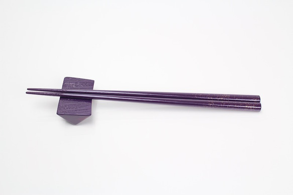 香川漆器筷子（紫色）緞選擇三種尺寸 第6張的照片