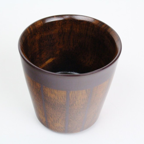 単品＞香川漆器 ストライプカップ木地呂塗り（全12色） マグカップ