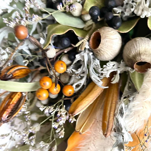 再販、受注制作】ベルガムナッツとグレピレアゴールド＆木の実の