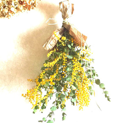 ミモザのナチュラルスワッグ ドライフラワー はなゆき 通販 8607309