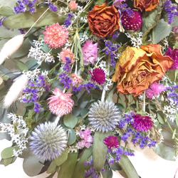 【再販、受注制作】ユーカリとリューカデンドロン&紫陽花のスワッグ 5枚目の画像