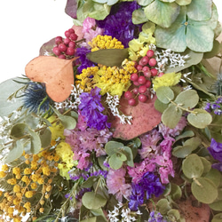 【再販、受注制作】ユーカリとリューカデンドロン&紫陽花とミモザのサマースワッグ 3枚目の画像