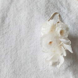 白いお花たちのブーケピアス 4枚目の画像