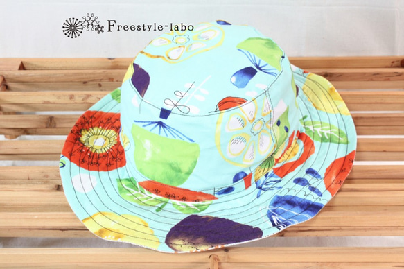 COLOFUL KITCHEN HAT< EMERALD>つば広type* 1枚目の画像