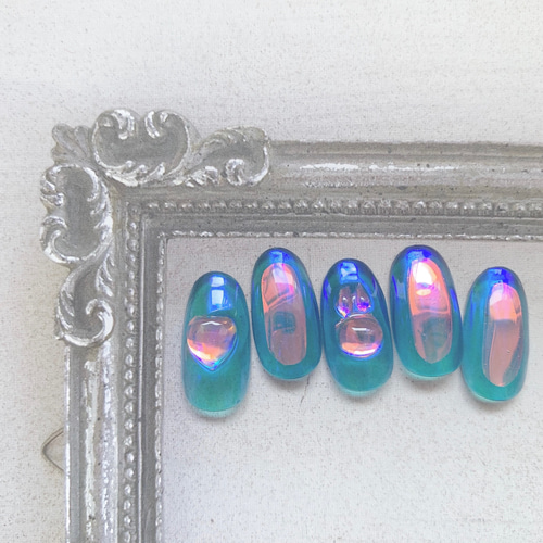 3dネイルパーツ ネイル うるうるネイル 氷ネイル ネイルパーツ 014 氷ネイル うるうるネイル クリアブルー ネイルチップ（つけ爪