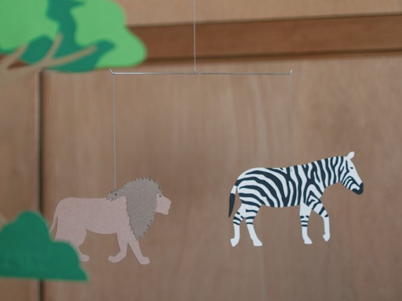 切り絵モビール　『アフリカ』 5枚目の画像