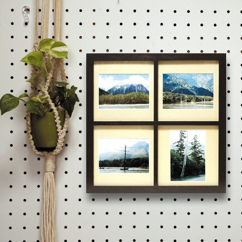 L判―4面マット紙付木製フォトフレーム(再) フォトフレーム・写真立て