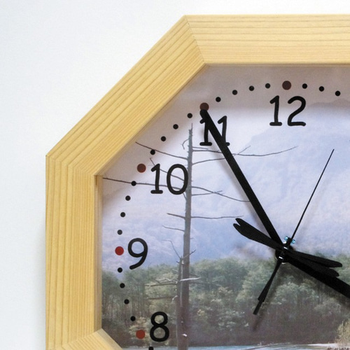8角形木製掛時計（上高地） 掛け時計・置き時計 kuni-mokkou 通販