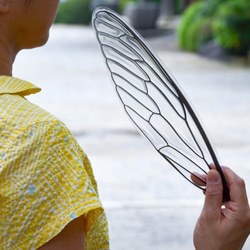 せみうちわ透明 cicada fan clear 2枚目の画像