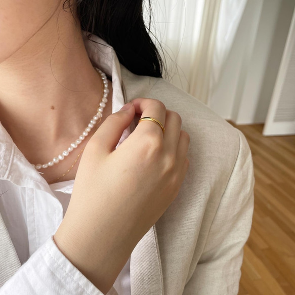 【淡水パール】pearl pomp necklace (set) 3枚目の画像