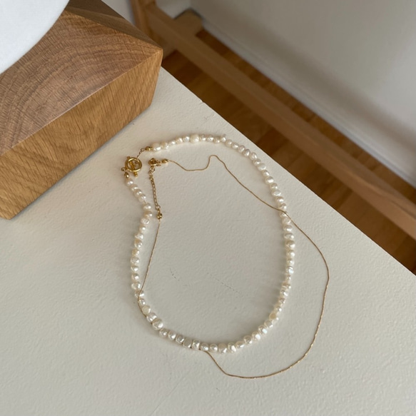 【淡水パール】pearl pomp necklace (set) 7枚目の画像