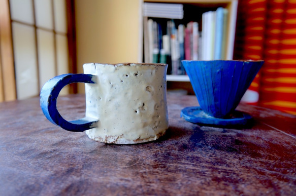 Blue C handlele 300ml mug cup L 第2張的照片