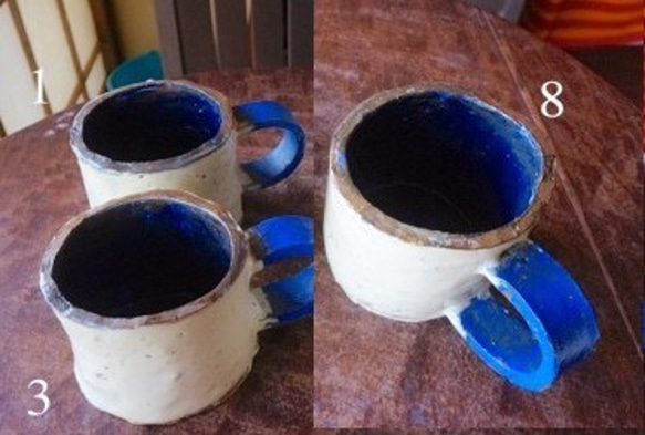 Blue C handlele 300ml mug cup L 第4張的照片