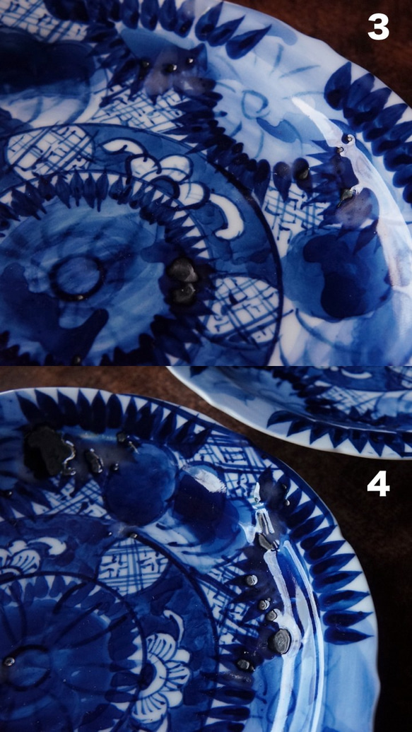 【アウトレット】染付け花紋皿 4枚目の画像