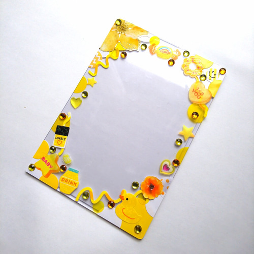 硬質カードケースデコ B7 推しカラー デコ 硬質カード 送料込み フォト