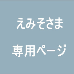 えみそさま専用ページ 1枚目の画像