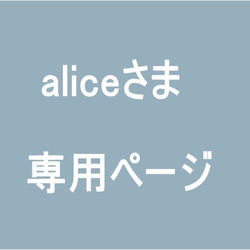 aliceさま専用ページ 1枚目の画像