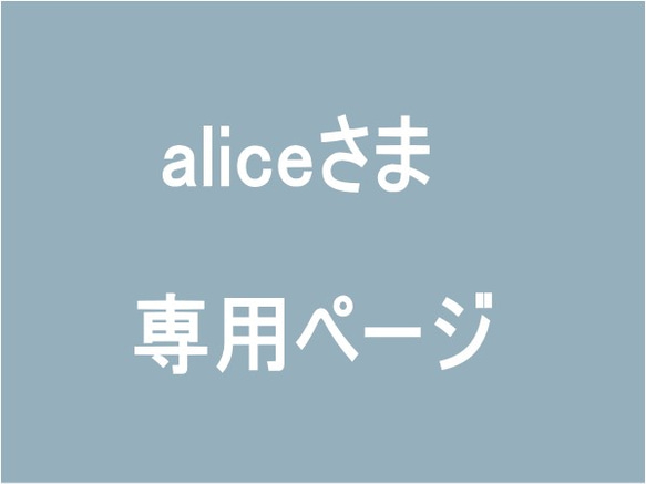 aliceさま専用ページ 1枚目の画像