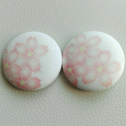 桜柄のくるみボタン　２つ 2枚目の画像
