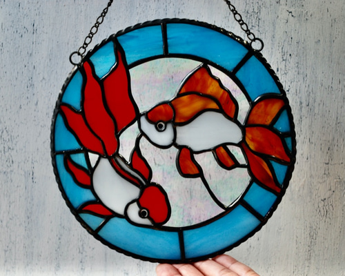 ステンドグラスパネルお魚ワールド 49845f39966bd95c55efbfaa9649e8