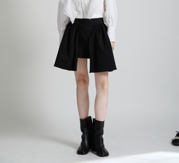 秋の女性の新しいラージラインAラインシャツスカート、ハイウエスト、スリムなデザイン 2枚目の画像