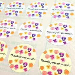 flower 48枚 THANK YOU シール 1枚目の画像