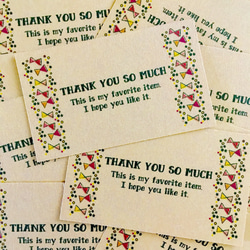 【#2】メッセージカード THANK YOU 20枚セット リボン 1枚目の画像
