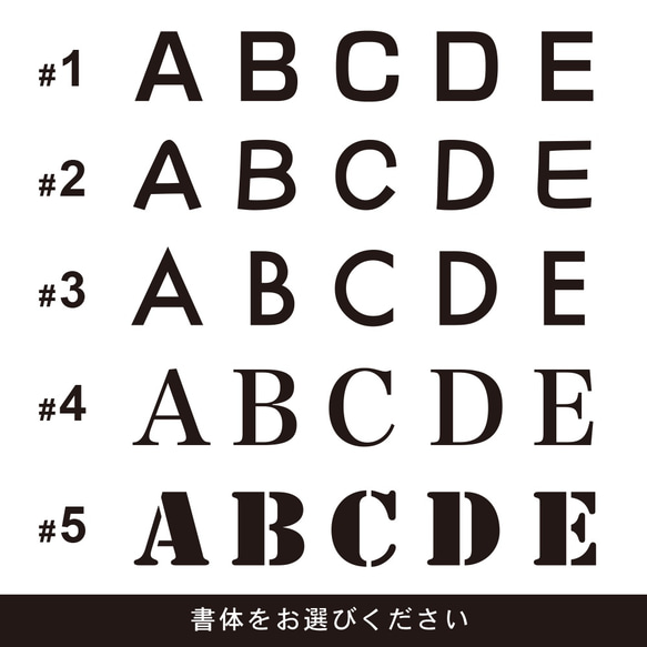 英語 数字 スタンプ セット 文字 個別 おしゃれ 一文字 53個 はんこ 選べる書体 10枚目の画像