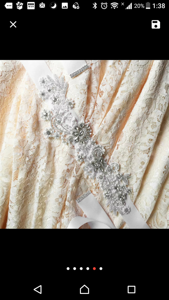 サッシュベルト ウェディングドレス 3枚目の画像