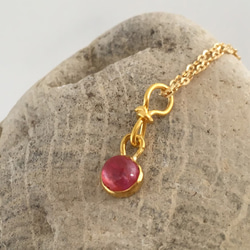 K24 Pure Gold+Hot Pink Spinel◆純金 ピンクスピネルペンダントトップ 7枚目の画像