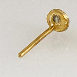 K24 玫瑰切割天然鑽石純金耳釘 ◇ k24 耳釘（一隻耳朵） 第3張的照片