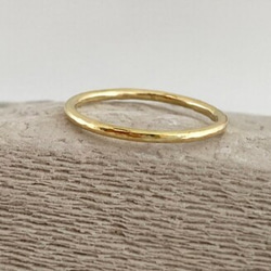 K24 ＋K18 Gold Ring　Set◇純金とK18リング重ねづけセット 5枚目の画像
