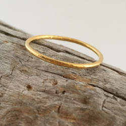 K24 ＋K18 Gold Ring　Set◇純金とK18リング重ねづけセット 7枚目の画像