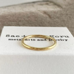 K24 ＋K18 Gold Ring　Set◇純金とK18リング重ねづけセット 9枚目の画像
