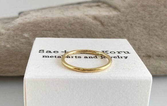 K24 ＋K18 Gold Ring　Set◇純金とK18リング重ねづけセット 9枚目の画像