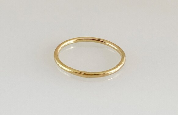 K24 ＋K18 Gold Ring　Set◇純金とK18リング重ねづけセット 10枚目の画像