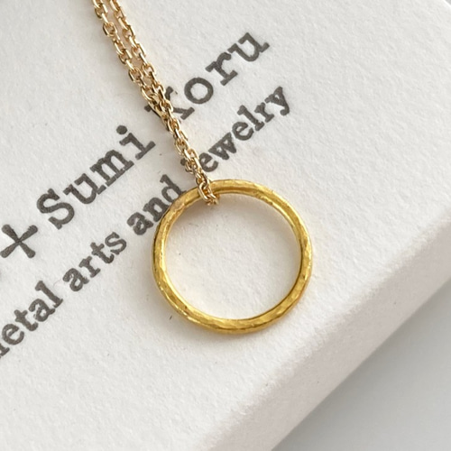 K24 Pure Gold Ring Pendant◇純金の輪ペンダントトップ ペンダント