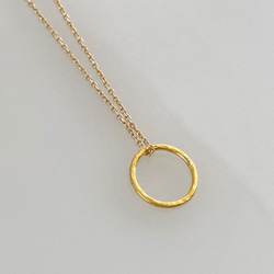 K24 Pure Gold Ring Pendant◇純金の輪ペンダントトップ 6枚目の画像