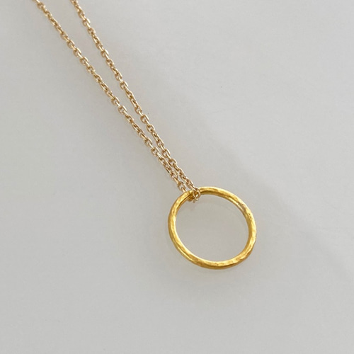 K24 Pure Gold Ring Pendant◇純金の輪ペンダントトップ ペンダント