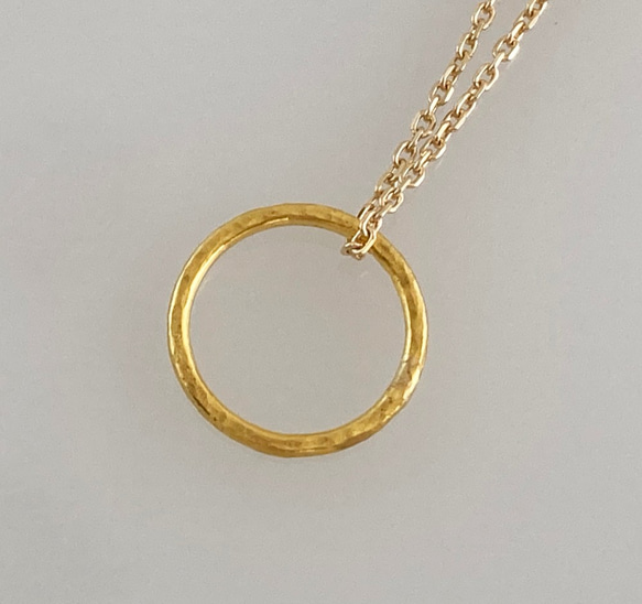 K24 Pure Gold Ring Pendant◇純金の輪ペンダントトップ 10枚目の画像