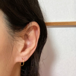 K24 Pure Gold Foop EarringsⅡ◇純金フープピアスⅡ◇片耳分～ 8枚目の画像