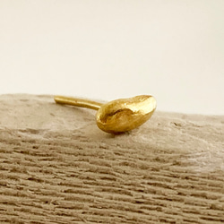 24K 24金　モザイクピアス 足金999刻印入り K24純金☆金木犀スタッドピアス シンプル 小さめ小ぶりミニ