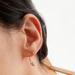 K24純金 丸玉スタッドピアス◇ K24 Round Ball Stud（片耳分～）◇K24 釈迦玉ピアス 4枚目の画像