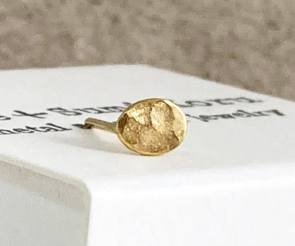 K24純金の卵ピアス◇K24 Pure Gold EGG スタッドピアス◇片耳分～ 3枚目の画像