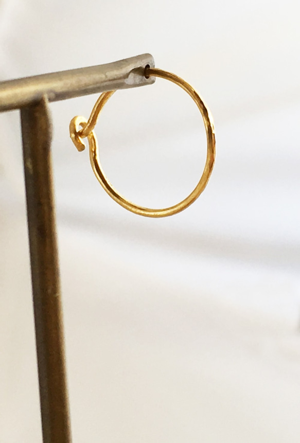 M様オーダーメイド◇K24 Pure Gold Foop Earrings◇純金フープピアス 