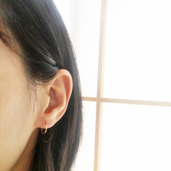 M様オーダーメイド◆K24 Pure Gold Foop Earrings◆純金フープピアス◇両耳 4枚目の画像